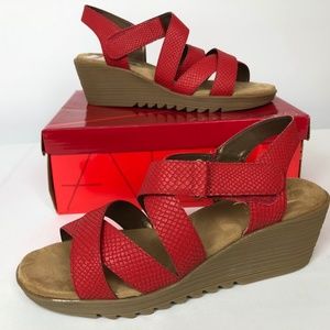 Aerosoles Bogota Wedge Sandals Red 10M